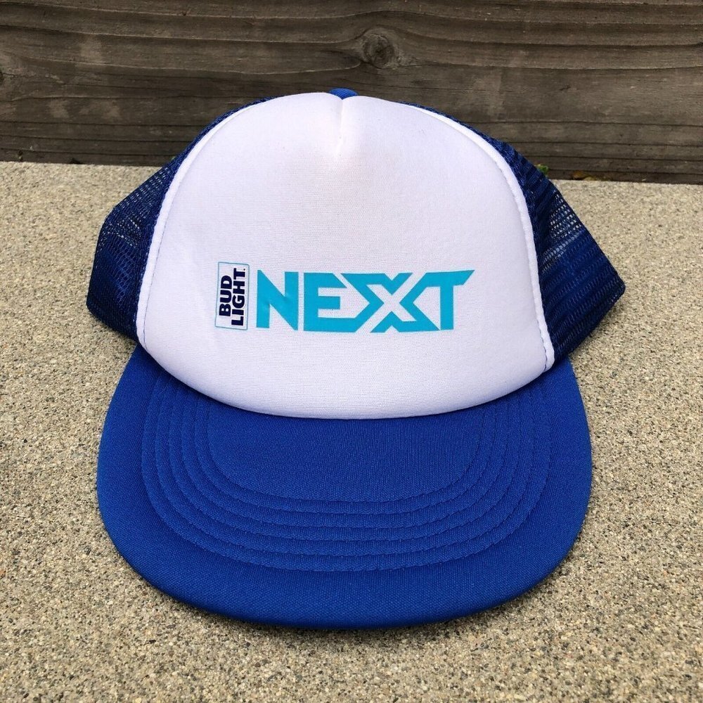 APOLLO USA BUD LIGHT NEXT Trucker Hat Mens Blue Snapback Adjustable Budw…​